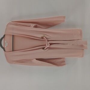 Coco Bleu Pink Long Sleeve Tie Knit Cardigan Size Medium